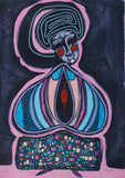 Original art for sale at UGallery.com | Hausfrau N.2 June '25 by Sara Rodighiero | $850 | mixed media artwork | 11.7' h x 16.5' w | thumbnail 1