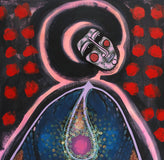 Original art for sale at UGallery.com | Hausfrau N.3 June '25 by Sara Rodighiero | $1,425 | mixed media artwork | 27.6' h x 19.7' w | thumbnail 4