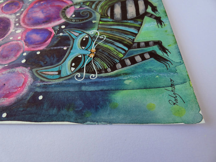 In a Field of Flowers by Sara Rodighiero |  Side View of Artwork 