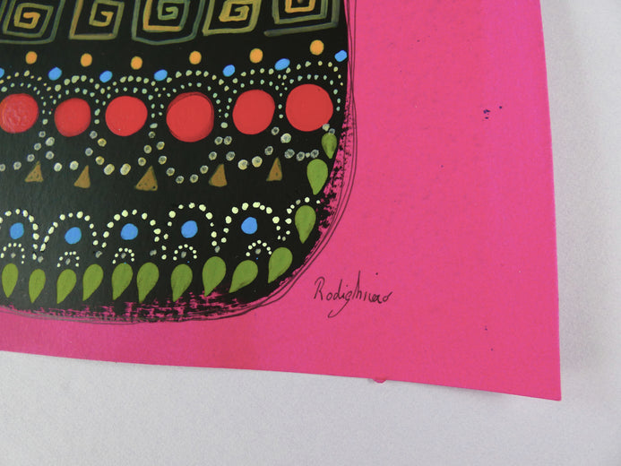 Just Happy by Sara Rodighiero |  Side View of Artwork 