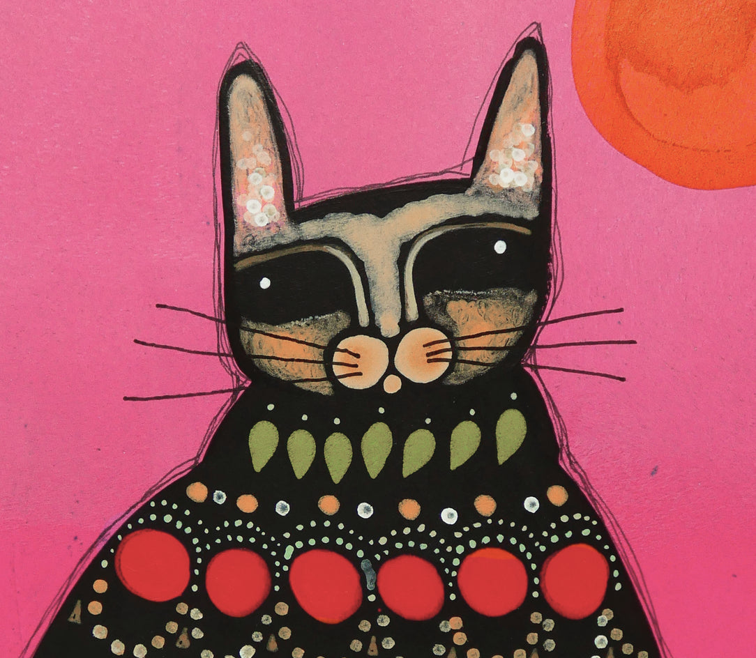 Just Happy by Sara Rodighiero |  Closeup View of Artwork 