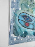 Original art for sale at UGallery.com | Lazy Sunday by Sara Rodighiero | $725 | mixed media artwork | 11.8' h x 15.8' w | thumbnail 2