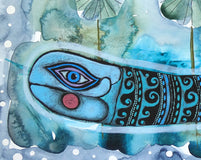 Original art for sale at UGallery.com | Lazy Sunday by Sara Rodighiero | $725 | mixed media artwork | 11.8' h x 15.8' w | thumbnail 4