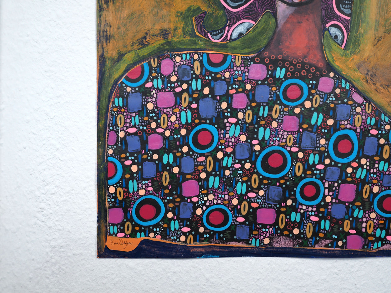 Pretty New Things Make Me Happy by Sara Rodighiero |  Side View of Artwork 