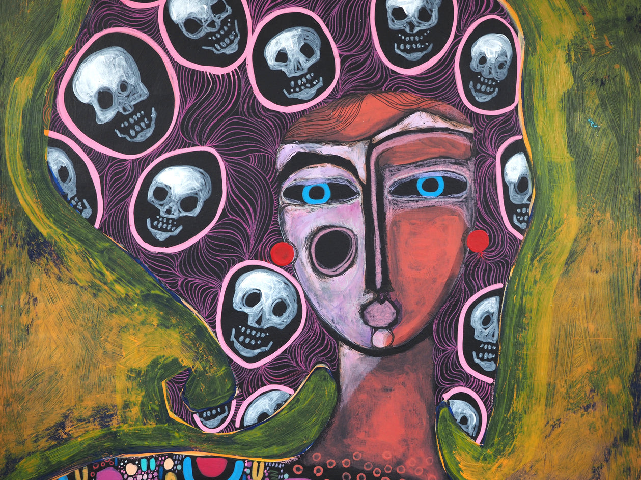 Pretty New Things Make Me Happy by Sara Rodighiero |  Closeup View of Artwork 