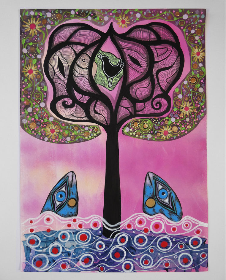 Singing Blackbird by Sara Rodighiero |  Context View of Artwork 