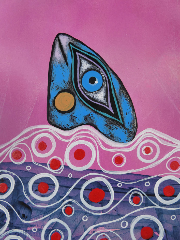 Singing Blackbird by Sara Rodighiero |  Closeup View of Artwork 