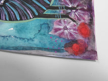 Original art for sale at UGallery.com | Strolling Under a Full Moon by Sara Rodighiero | $450 | mixed media artwork | 9.4' h x 6.7' w | thumbnail 2