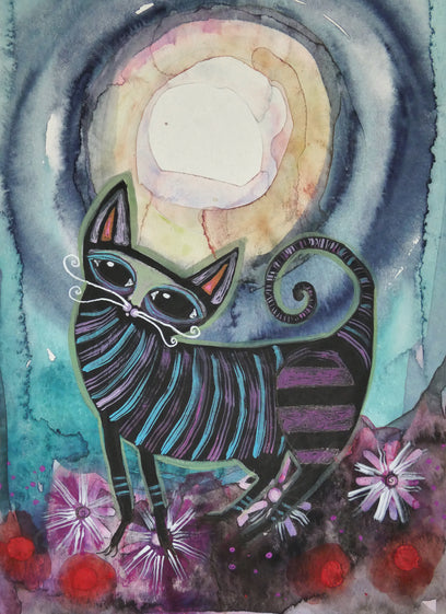 Strolling Under a Full Moon by Sara Rodighiero | Artwork Main Image