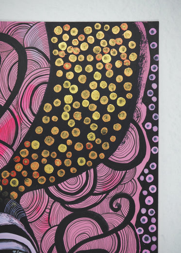 Thinking of You by Sara Rodighiero |  Side View of Artwork 