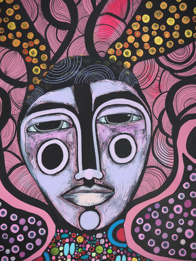 Thinking of You by Sara Rodighiero |   Closeup View of Artwork 