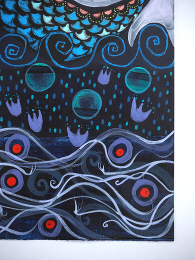 To the Stars and Beyond by Sara Rodighiero |  Side View of Artwork 
