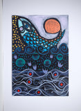 Original art for sale at UGallery.com | To the Stars and Beyond by Sara Rodighiero | $600 | mixed media artwork | 11.6' h x 8.1' w | thumbnail 3