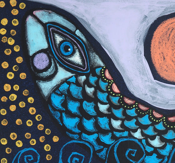 To the Stars and Beyond by Sara Rodighiero |   Closeup View of Artwork 