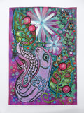 Original art for sale at UGallery.com | Under the Sea by Sara Rodighiero | $825 | mixed media artwork | 16.5' h x 11.7' w | thumbnail 3