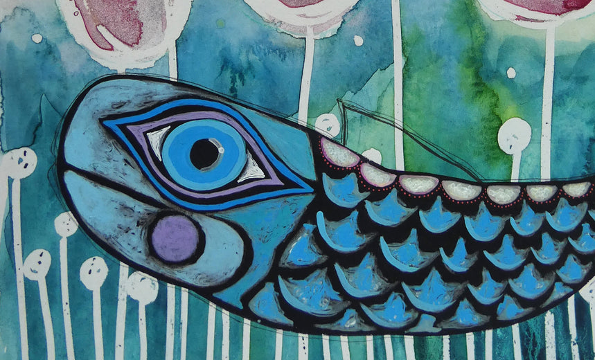 Underwater Garden by Sara Rodighiero |   Closeup View of Artwork 