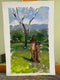 Original art for sale at UGallery.com | Figures in a Landscape by Sara Sisun | $325 | oil painting | 11' h x 8' w | thumbnail 3