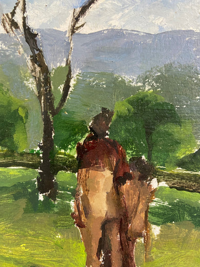 Figures in a Landscape by Sara Sisun |   Closeup View of Artwork 