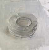 Original art for sale at UGallery.com | Glass Plates by Sara Sisun | $875 | oil painting | 10' h x 10' w | thumbnail 1