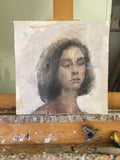 Original art for sale at UGallery.com | Head Study by Sara Sisun | $675 | oil painting | 10' h x 10' w | thumbnail 3