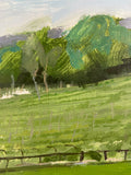 Original art for sale at UGallery.com | Painter in a Field by Sara Sisun | $575 | oil painting | 12' h x 12' w | thumbnail 4