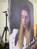 Original art for sale at UGallery.com | Portrait of Sophie by Sara Sisun | $975 | oil painting | 16' h x 12' w | thumbnail 2