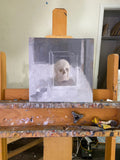 Original art for sale at UGallery.com | Skull Study by Sara Sisun | $675 | oil painting | 10' h x 10' w | thumbnail 3