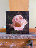 Original art for sale at UGallery.com | Textured Rose Study by Sara Sisun | $275 | oil painting | 6' h x 6' w | thumbnail 3