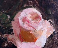 Original art for sale at UGallery.com | Textured Rose Study by Sara Sisun | $275 | oil painting | 6' h x 6' w | thumbnail 4