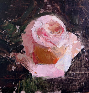 Original art for sale at UGallery.com | Textured Rose Study by Sara Sisun | $275 | oil painting | 6' h x 6' w