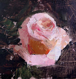Original art for sale at UGallery.com | Textured Rose Study by Sara Sisun | $275 | oil painting | 6' h x 6' w | thumbnail 1