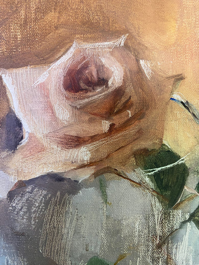 Toffee Rose by Sara Sisun |   Closeup View of Artwork 