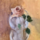 Original art for sale at UGallery.com | Toffee Rose by Sara Sisun | $875 | oil painting | 10' h x 10' w | thumbnail 1