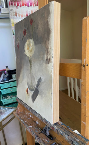 White Rose by Sara Sisun |  Side View of Artwork 