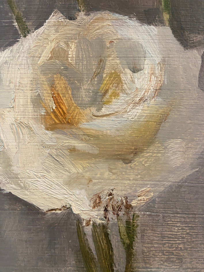 White Rose by Sara Sisun |  Closeup View of Artwork 
