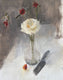 Original art for sale at UGallery.com | White Rose by Sara Sisun | $1,000 | oil painting | 20' h x 16' w | thumbnail 1