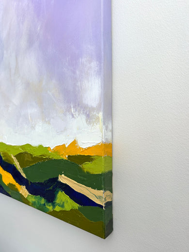 Evening over Green by Sarah Parsons |  Side View of Artwork 