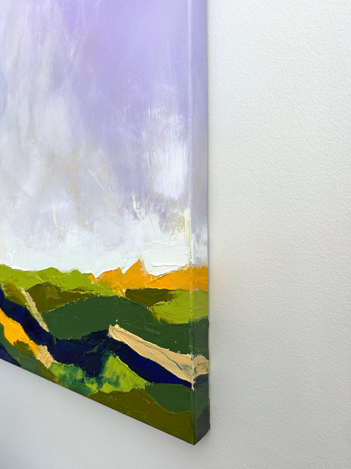 Evening over Green by Sarah Parsons |  Side View of Artwork 