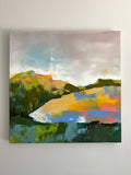 Original art for sale at UGallery.com | Hillside in Gold by Sarah Parsons | $1,150 | oil painting | 24' h x 24' w | thumbnail 3