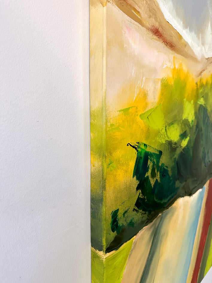 Painted Pastures by Sarah Parsons |  Side View of Artwork 