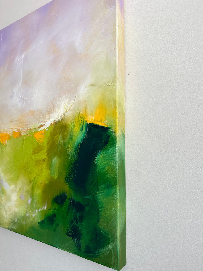 The Valley by Sarah Parsons |  Side View of Artwork 