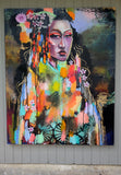 Original art for sale at UGallery.com | A Decorated Geisha by Scott Dykema | $7,500 | mixed media artwork | 60' h x 48' w | thumbnail 3