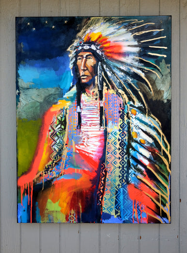 A Seated Chief by Scott Dykema |  Context View of Artwork 