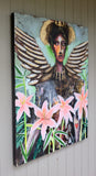 Original art for sale at UGallery.com | Adoration of Lily by Scott Dykema | $3,575 | mixed media artwork | 40' h x 30' w | thumbnail 2