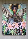 Original art for sale at UGallery.com | Adoration of Lily by Scott Dykema | $3,575 | mixed media artwork | 40' h x 30' w | thumbnail 3