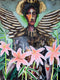 Original art for sale at UGallery.com | Adoration of Lily by Scott Dykema | $3,575 | mixed media artwork | 40' h x 30' w | thumbnail 1
