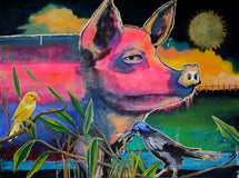 Original art for sale at UGallery.com | Gathering by Scott Dykema | $4,300 | mixed media artwork | 36' h x 48' w | thumbnail 1