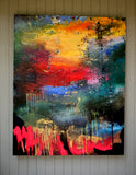 Original art for sale at UGallery.com | Going Up by Scott Dykema | $7,000 | mixed media artwork | 60' h x 48' w | thumbnail 3