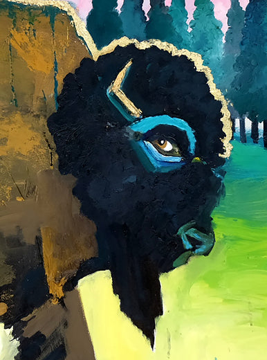 Golden Horn by Scott Dykema |  Side View of Artwork 