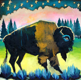 Original art for sale at UGallery.com | Golden Horn by Scott Dykema | $5,400 | mixed media artwork | 48' h x 48' w | thumbnail 1